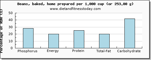 phosphorus and nutritional content in baked beans